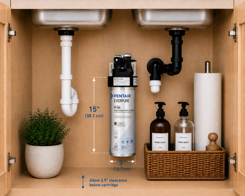 Everpure H-54 Drinking Water Filtration System EV9252-67 – 750 Gallon Lead, Scale & Chlorine Reduction, NSF 42/53