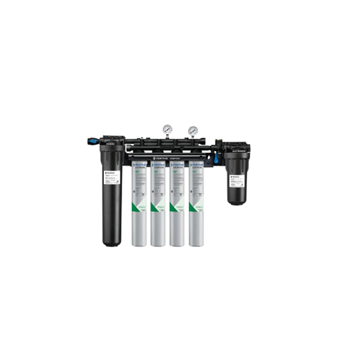 Everpure EV9437-11 High Flow CSR Quad-MC² Water Filtration System with Prefilter & Low Pressure Alarm