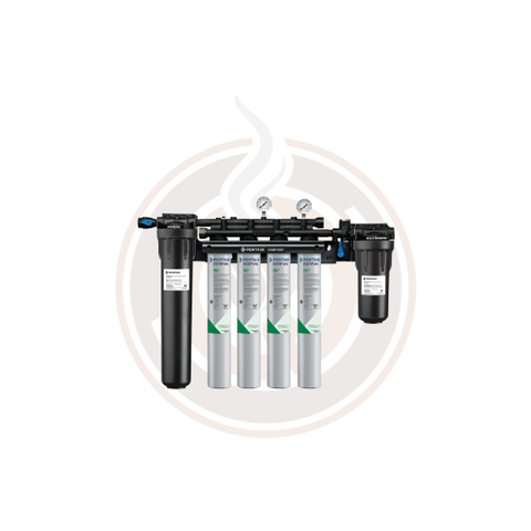 Everpure EV9437-11 High Flow CSR Quad-MC² Water Filtration System with Prefilter & Low Pressure Alarm