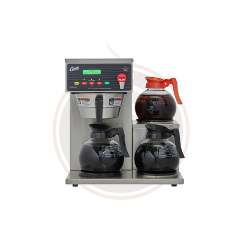 Curtis ALP3GTR63A000|ALP3GTL63A000 - G3 Alpha Decanter Coffee Brewers - 3 Decanter Station with 3 Lower Right|Left Warmers