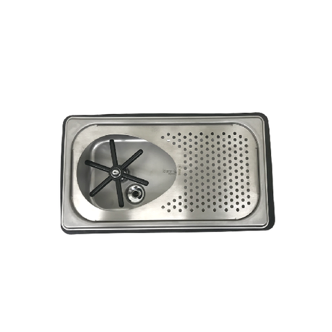 Counter Top Milk Pitcher Rinser with Drain Board