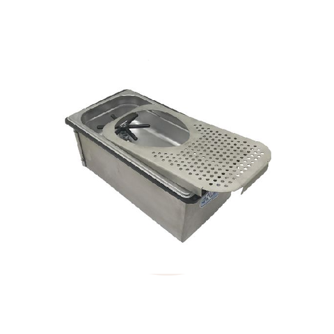 Counter Top Milk Pitcher Rinser with Drain Board