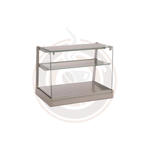 Antunes DCH-800-9500650 35 3/4" Full Service Countertop Heated Display Case - (2) Shelves, 120v