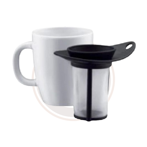 Bodum Porcelain Yo-Yo Set Mug and tea strainer – Aroma Espresso