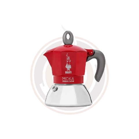 Bialetti Moka Induction Espresso Maker Red - 2 Cup, 4 Cup and 6 Cup