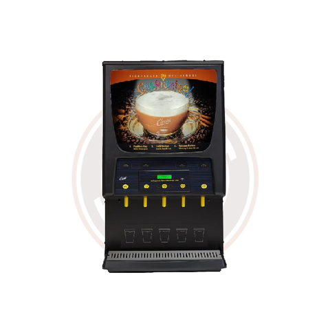 Curtis PCGT5C300 - 5 Station Primo Cappuccino with Lift Door and three 5 lb & two 10 lb Hoppers