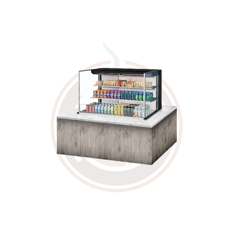 TOM-48L-UF-W(B)-3SI-N Open Display Merchandisers Horizontal Cases
