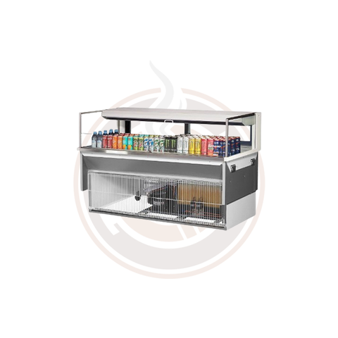 TOM-60L-UFD-W(B)-1SI-N Open Display Merchandisers Horizontal Cases