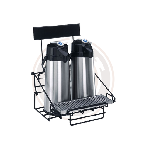 Curtis WR2B0000 Black 19" x 16" Two Airpot Wire Rack