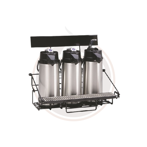 Curtis WR3B0000 Black 19" x 23 1/8" Three Airpot Wire Rack