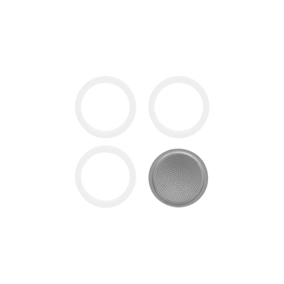 Bialetti Moka Replacement Pack 6 Cup - 3 Gasket + 1 Filter