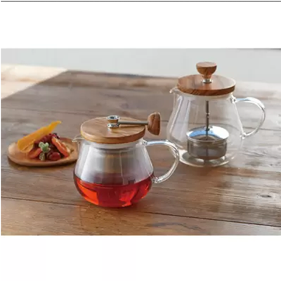 Hario Pull-up Tea Maker "Teaor Wood" 450ml