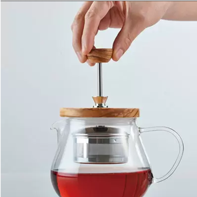 Hario Pull-up Tea Maker "Teaor Wood" 700ml