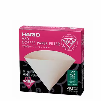Hario V60 Paper Filter 01 M 40 sheets