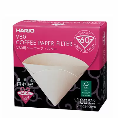 Hario V60 Paper Filter 02 M 100 sheets (Box)