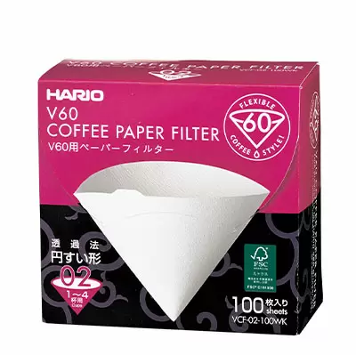Hario V60 Paper Filter 02 W 100 sheets (Box)