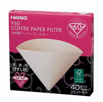 Hario V60 Paper Filter 03 M 40 sheets