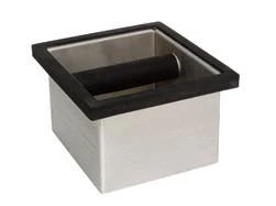 Rattleware Stainless Steel Knock Box in Maple Holder