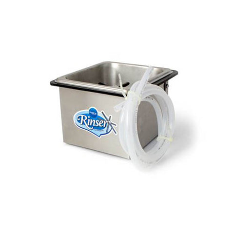 7.32" x 6.85" x 4.54" Counter Top Frothing Pitcher Rinser/Glass Rinser SS 304 - Stainless Steel