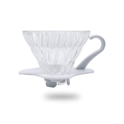 Hario V60 Glass Coffee Dripper, Size 01, White