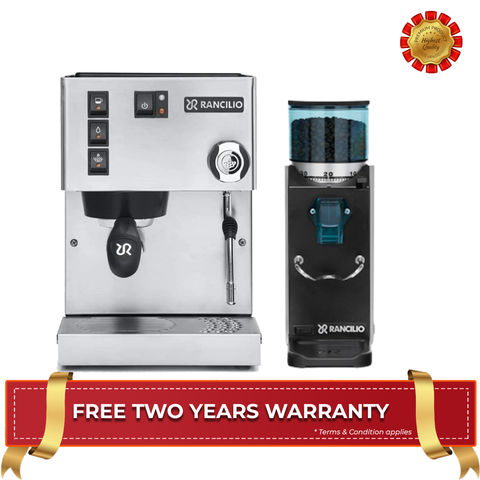 Rancilio Combo Silvia V6 & Rocky No Doser - Inox